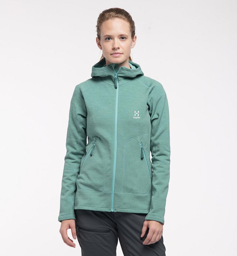 Haglöfs Heron Fleece Green For Womens KLFUV6523 Australia